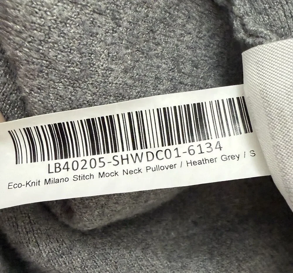 Quince Sweater Womens‎ Small Heather Gray Eco-Knit Milano Stitch Mock Neck